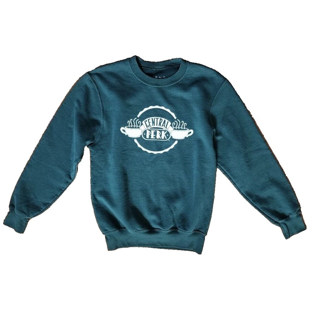 Friends Kids Sweatshirt Central Perk Size Large 10/12 Dark Green